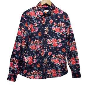 Teddy Stratford 3 Mens Zip Button Shirt M/L‎ Limited Edition Rose Garden Party